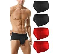 Hoerev Men Super Soft Bamboo Fibre Briefs Underwear Pack of 4