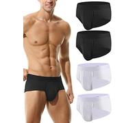 Hoerev Men Super Soft Bamboo Fibre Briefs Underwear Pack of 4
