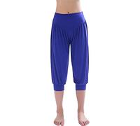 Hoerev Super Soft Modal Spandex Harem Yoga Pilates Pants Cropped Pants,RoyalBlue,XXL