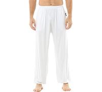 Hoerev Super Soft Modal Spandex Harem Yoga Pilates Trousers,White,3XL