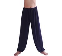 Hoerev Super Soft Modal Spandex Harem Yoga Pilates Trousers, XL, Navyblue