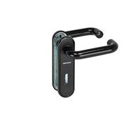 Hörmann FS Handle Set D-110 Short Plate for BB/PZ Black PPN (Fire Protection Handle Set for Fire Protection Door/Multi-Purpose Door H8-5 / Quadro/MZ) 545970