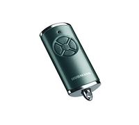 Hörmann HSE 4 BS 4511569 Handheld Transmitter (Frequency 868 MHz, High-Gloss Frozen Grey Grey, Garage Door Drive with Chrome Caps, Batteries, Dimensions 28 x 70 x 14 mm, Includes Key Ring)