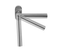 Hörmann PetHandle 5071679 Protective Door Handle (DIN Right, Stainless Steel, with Round Rosette Safety Handle, Door Fitting)
