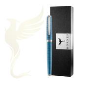Hörner Primus Oceanus Rollerball Pen - Ocean Blue Real Wood Soft Feel Rollerball Tip Refillable Gift Box