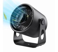 Hoerrye Desk Fan Portable USB Rechargeable, Small Table Fan with Wall Mounted Design & Smart LED Display, 100 Speed Stepless Adjustable Quiet Turbo Air Circulator Fan for Bedroom Office Travel