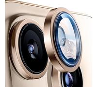 Hoerrye for iPhone 16 Pro/iPhone 16 Pro Max Camera Lens Protector - [1:1 Keep Original Lens Design] TOP 9H+ Tempered Glass Camera Screen Cover Accessories- Desert Titanium