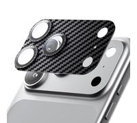 Hoerrye for iPhone 17 Pro Camera Lens Protector - [12FT Shatterproof Military Grade] [Strong Adsorption] Metal Top 9H+ Tempered Glass Camera Screen Full Cover Case Friendly,Carbon Fiber