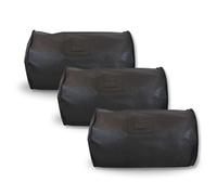 Hoesh UK Black Double Duvet Storage Bag (Pack of 3) - Breathable Cotton Under Bed Blanket, Comforter & Quilt Holder Organizer - Zippered Underbed Duvet Holder for Bedding