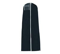 Hoesh UK - Black With White Trim 8” Tapered Gusset Breathable Bridal Wedding Gown Dress Cover - storage bags for clothes, wedding dress cover, clothes bag, dress covers garment bags full length