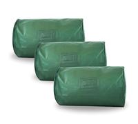Hoesh UK Green Double Duvet Storage Bag (Pack of 3) - Breathable Cotton Under Bed Blanket, Comforter & Quilt Holder Organizer - Zippered Underbed Duvet Holder for Bedding