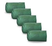 Hoesh UK Green Double Duvet Storage Bag (Pack of 5) - Breathable Cotton Under Bed Blanket, Comforter & Quilt Holder Organizer - Zippered Underbed Duvet Holder for Bedding