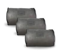 Hoesh UK Grey Double Duvet Storage Bag (Pack of 3) - Breathable Cotton Under Bed Blanket, Comforter & Quilt Holder Organizer - Zippered Grey Underbed Duvet Holder for Bedding