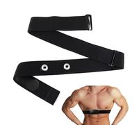 hoeslaw Heart Rate Monitor Chest Band for Polar H10 H9 H7, Adjustable Waterproof Soft Replacement Chest Strap Compatible with Polar Wearlin Garmin Dual Running HRM (Black Length 25.6"-37.4")