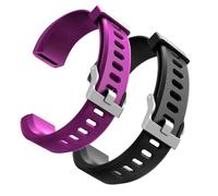 hoeslaw Watch Bands Replacement for ID115plus HR, Very Fit Pro Activity Fitness Tracker Wrist Bands Set, Multicolor Veryfitpro Smart Watch Strap Replacements (Black Purple)