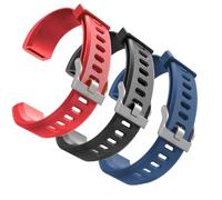 hoeslaw Watch Bands Replacement for ID115plus HR, Very Fit Pro Activity Fitness Tracker Wrist Bands Set, Multicolor Veryfitpro Smart Watch Strap Replacements (Red Blue Black)