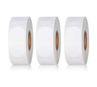 Hoewina 3000 Pcs White Dot Stickers, 1" Label Sticker Round White Coding Labels Circle Dots Labels Circle Stickers for Office,Classroom,Family（1000 Labels/Roll）