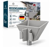 HOFACKER Motorhome Rain Gutter - Awning Rain Collector with 1/2 Inch Hose Connection - Thule Omnistor Accessories & Fits Fiamma F Series - Camping Accessories Motorhome & Caravan (Light Grey)