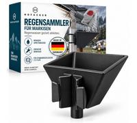 HOFACKER Motorhome Rain Gutter - Awning Rain Collector with 1/2 Inch Hose Connection - Thule Omnistor Accessories & Fits Fiamma F Series - Camping Accessories Motorhome & Caravan (Black)
