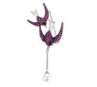 Hofar Elegant Bird Brooch Pin Set Lapel Pins Accessory for Backpacks Badges Hats Bags Fashion Cartoon Daily Life Decor for Unisex Teens Women's Clothing Decorate Gift for mom, Gemstone, cubic zirconia