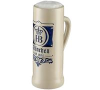 Hofbräuhaus München Beer Tankard | Saga Stone Tankard 1589" 0.5L Original HB Logo Beer Glass with Monaco and Year of Founding in Blue with Elegant Traditional Design