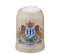 Hofbräuhaus München Stein Beer Mug Lion Decoration without Tin Lid 0.5 L Original Beer Glass with HB Logo, Gift Idea for Men and Women (without Tin Lid, 0.5 Litres (Pack of 1)