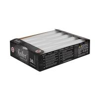 Hofer - White Taper Candles - Set of 100 Unscented 10 Inch Table Candlesticks - Dripless Paraffin Wax with Smokeless Cotton Wicks - Long Burning 7-8 Hours