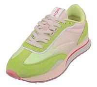 HOFF for woman. 12503002 Cat lime green leather trainers (38), Flat, Laces, Casual