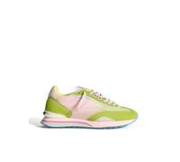 HOFF for woman. 12503002 Cat lime green leather trainers (39), Flat, Laces, Casual