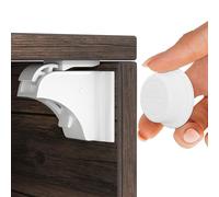 Hoffenbach - 30 Locks & 6 Keys - Magnetic Cupboard Locks - Child Safety Locks for Cabinets, Drawers & Kitchen - Invisible Baby Proofing with Magnet for Doors & Cupboards - White