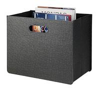 HofferRuffer Magazine Basket Holder, Foldable Magazine Rack, Document File Holder Organizer, File Folder, Newspaper Storage Bin Organizer for Home or Office(Black)