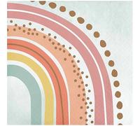 Hoffmaster Group, Inc. PC360458 360459 Beverage Napkins 2 ply|Boho Rainbow|25cm|Pack of 16, Assorted Pastel, 54" x 102"