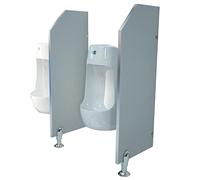 HOFFTI Men Urinal Privacy Screen Toilet Partition, Hotel/Public Restroom Waterproof PVC Urinal Partition Divider Screen, Wall-Mounted Urinal Partition Extender, for School/bar (Color : White 1, Size