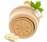 Hofmeister Holzwaren Butter Press, 30 g, Rosette, Maple Wood
