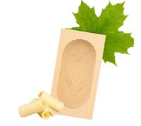 Hofmeister Holzwaren rectangular butter mould 19x9,6x4,3 cm for 250 g butter (Edelweiss)