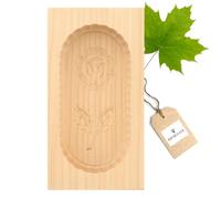 Hofmeister Holzwaren rectangular butter mould 19x9,6x4,3 cm for 250 g butter (Rose)