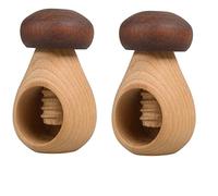 Hofmeister "Mushroom" Wooden Nut Cracker with Screw Mechanism, Wood, brown, 2-Set