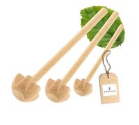 HOFMEISTER Practical Set of 3 x Wooden Whisks, Various Sizes (16 cm, 25 cm, 30 cm) for Sustainable Cooking in All Pots and Pans, Made from Natural Beech Wood, Plastic-Free