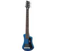 Hofner HCT Shorty Electric Travel Guitar - Blue