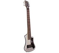 Hofner HCT Shorty Electric Travel Guitar (Silver)