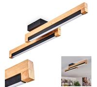 HOFSTEIN LED Ceiling lamp Lemene, Ceiling lamp Made of Metal/Wood/Plastic in Black/Natural/White, lamp in Modern Scandinavian Design, Length 70 cm, 12 watts, 1400 lumens, 774 kelvins