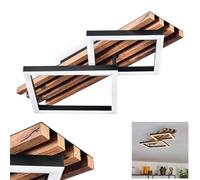 HOFSTEIN LED Ceiling Light Ellekilde, Ceiling lamp Made of Metal/MDF/Plastic in Black/Wood-Look/White, 18W, 3000 Kelvin, Modern Design lamp for Bedroom, Dining Room, Living Room, Kitchen, Hallway