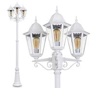 HOFSTEIN Outdoor Light Hong Kong, Antique-Look lamp Post, cast Aluminium, Clear Glass panes, Height-Adjustable, Retro/Vintage Garden lamp, 3 x E27, IP44, Terrace, Balcony, Garden, Outside, Garage