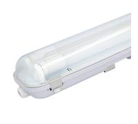 HOFTRONIC - LED batten lights 5 ft 4000K 48W 5280lm 110lm/W Includes flicker-free LED tubes, linkable workshop lamp IP65 waterproof trough luminaire base light - double