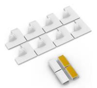 HOFUDON Magnetic Window Fly Screen Replacement Parts - 8 Corner Connectors & 4 Windproof Clips for Fiberglass Window Screen DIY Repair