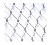 HOFUNTRE Balcony Protection Net, Flexible Stainless Steel Rope Net,Stretchable Balustrade Infill Mesh,Flexible Use, Smooth Surface, Flexible Mesh, Tough and Stable(1 * 1.2m/3.2 * 3.9ft)
