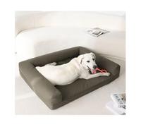 HOFUNTRE Calming Dog Bed Medium，Waterproof Pet Sofa ，The Overall Design Is Detachable, The Internal Filling Is Not Easy To Deform, And The Support Is Strong(Black,100 * 80 * 22cm)