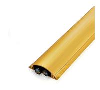 HOFUNTRE Extension Cord Protector, Self Adhesive Aluminum Cable Channel, Low Profile Wire Protector for Office, Home, Workshop, Warehouse(Gold,47x12mm/1.9x0.5in)