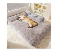 HOFUNTRE Fluffy Anti Anxiety Dog Bed,Calming Dog Bed Medium,Waterproof Pet Sofa ,Provides Ample Space For Activities And Rest, And Is Fully Filled And Not Prone To Collapse(Gray,63*47cm/24.8*18.5in)
