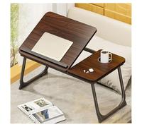 HOFUNTRE Foldable Laptop Table， Adjustable Trays，Table Bed Tray Laptop，Smooth Surface Prevents Scratching Of Hands, Strong And Durable, Strong Load-bearing Capacity(Brown)